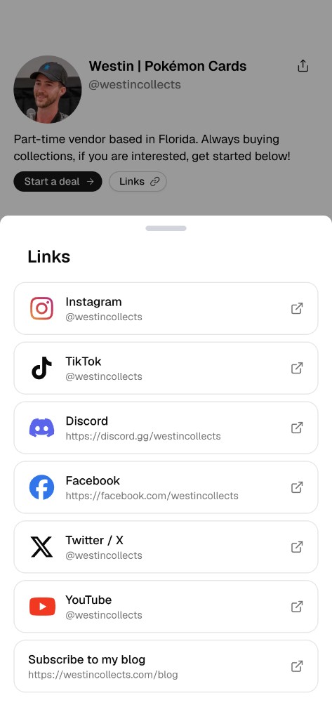 Links drawer